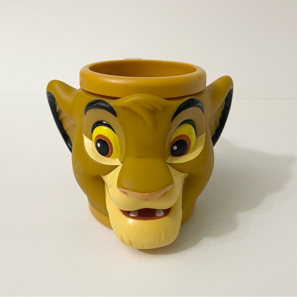 Vintage Disney The Lion King Simba 3D Plastic Mug Cup - Picture 2 of 16
